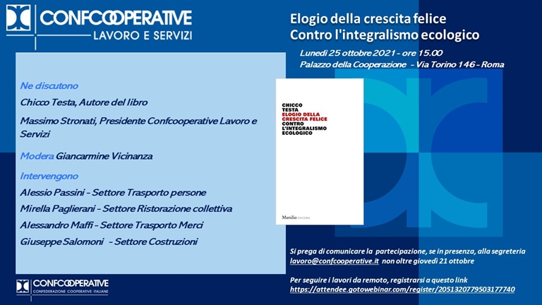 SAVE THE DATE: Accompagnare le imprese nella transizione ecologica - "Elogio della crescita felice"